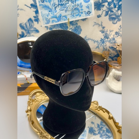 🆕 GUCCI 🧿NWOT GG1189003 Havana Oversized Rectangular Acetate Sunglasses - Picture 6 of 16